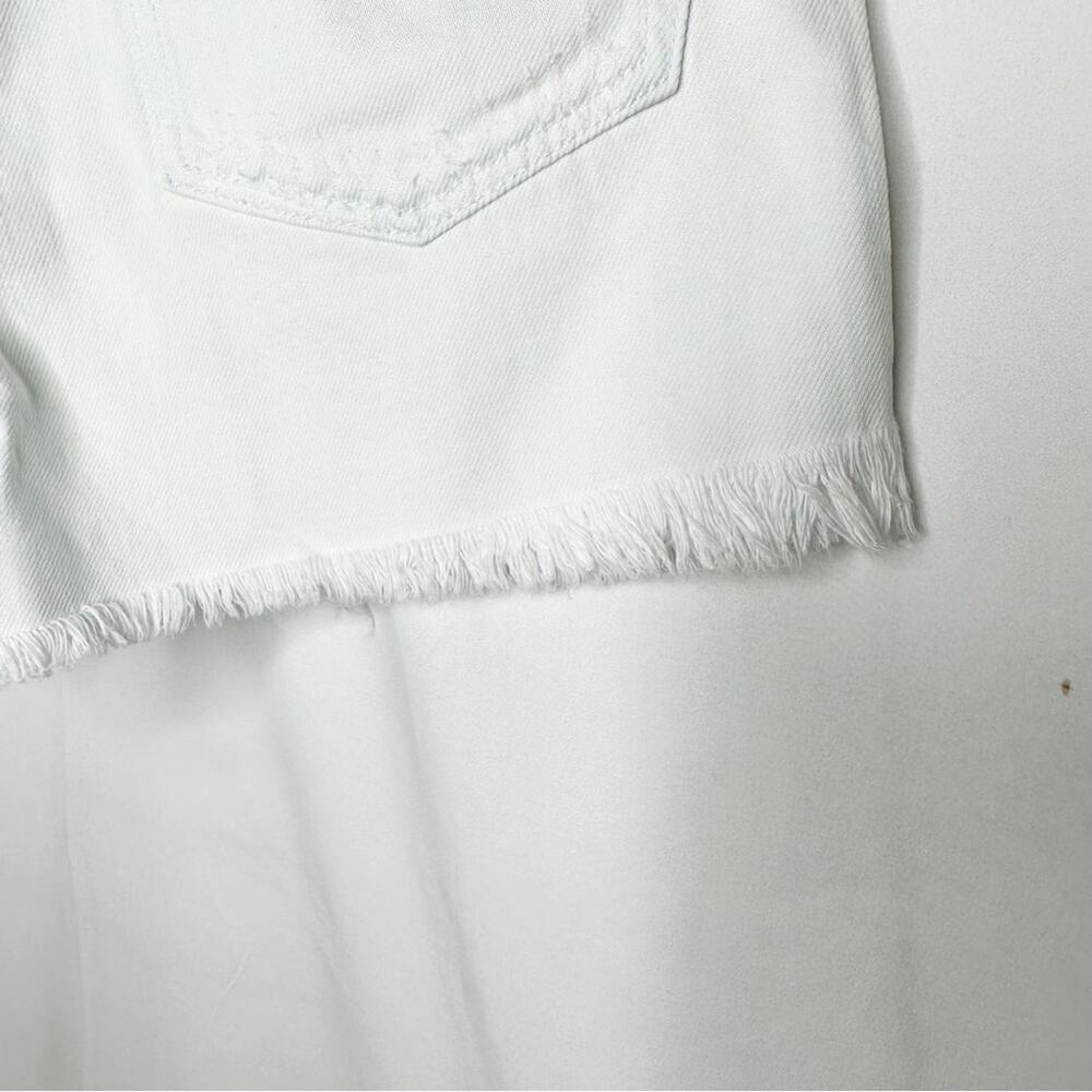 SANDRINE ROSE White Raw Hem Short Shorts NWT in Size 24 - Picture 5 of 8